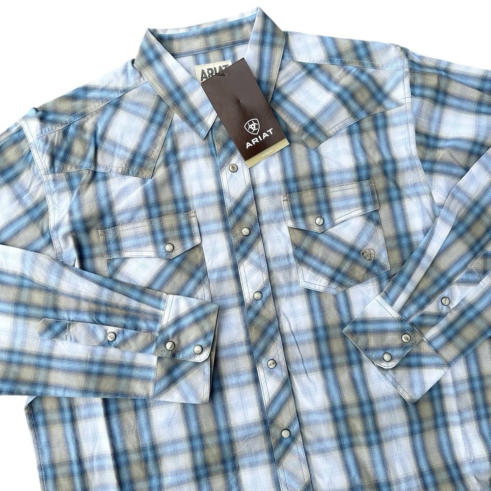 NEW Men's XXL‎ ARIAT Orlando Retro Fit Pearl Snap Western Shirt Long Sleeve